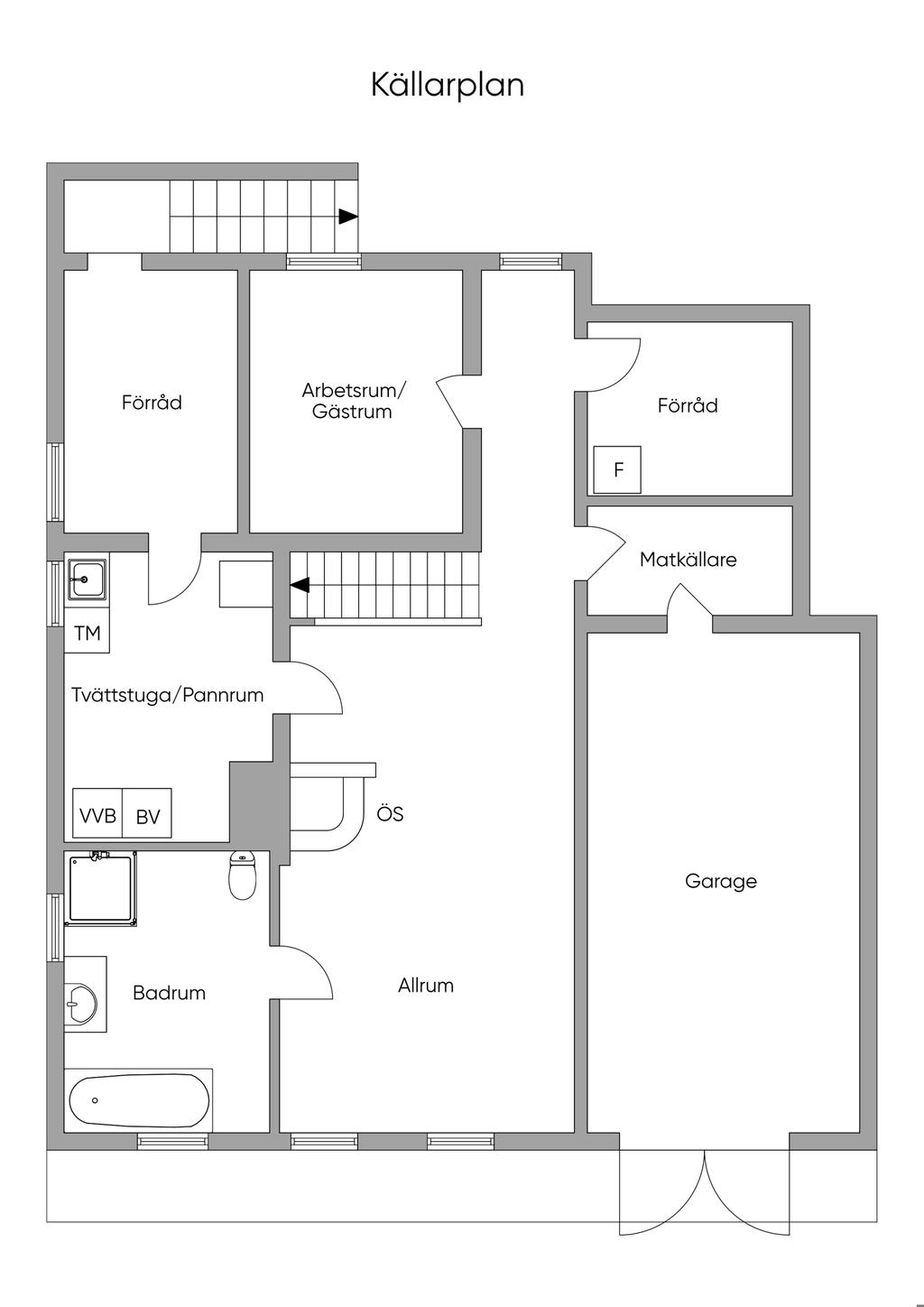 Planlösning källarplan