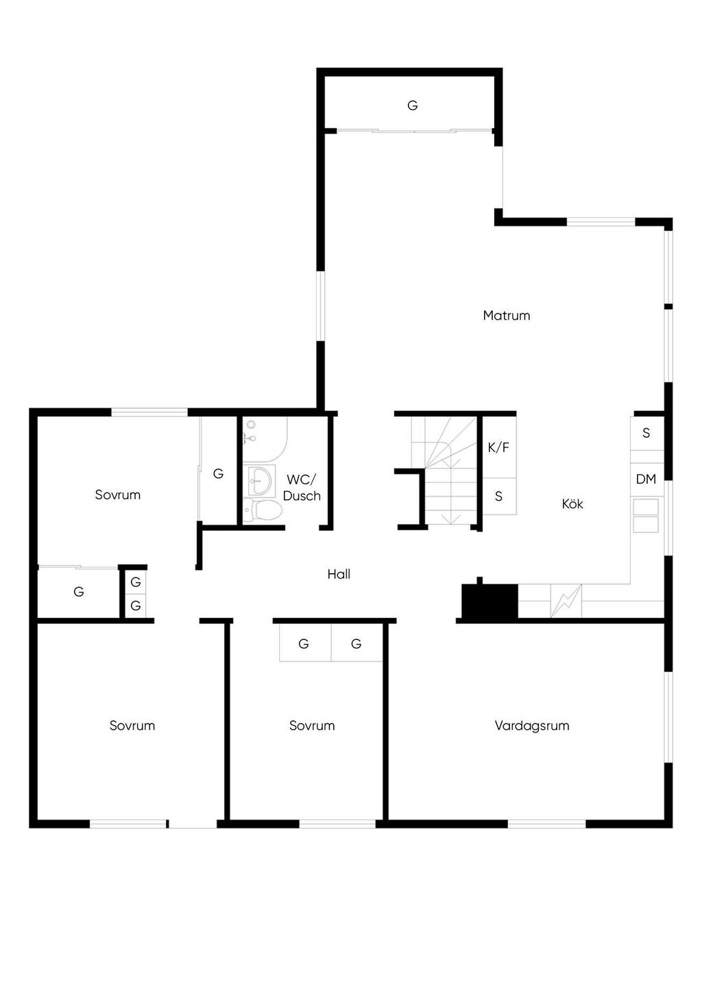 Planskiss entréplan