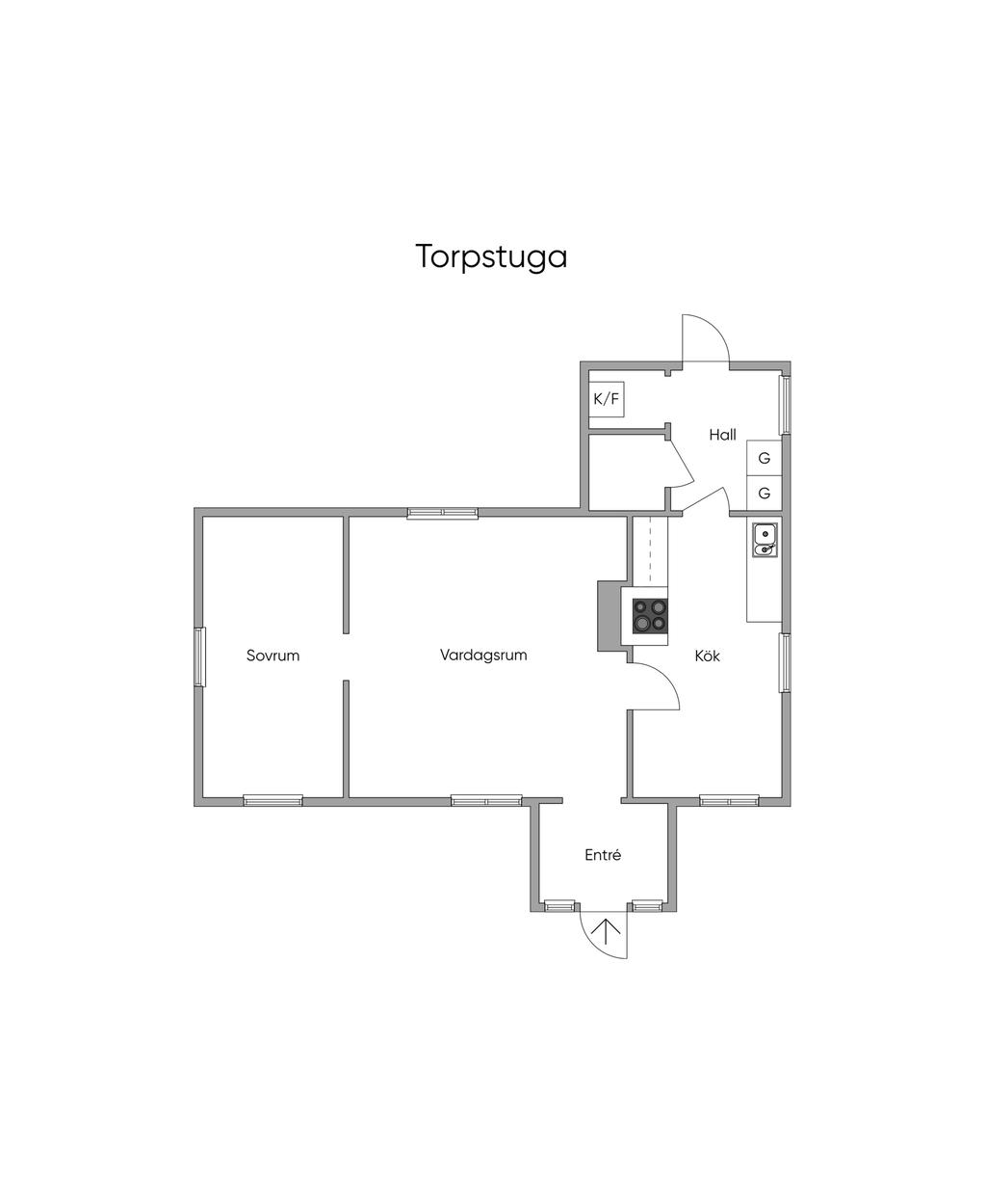 Torpstugan, planritning 2-d