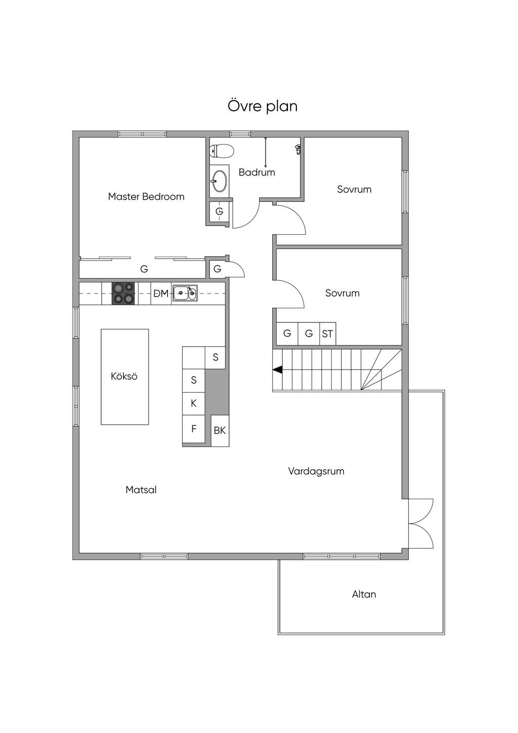 Planskiss, Övre plan 2D