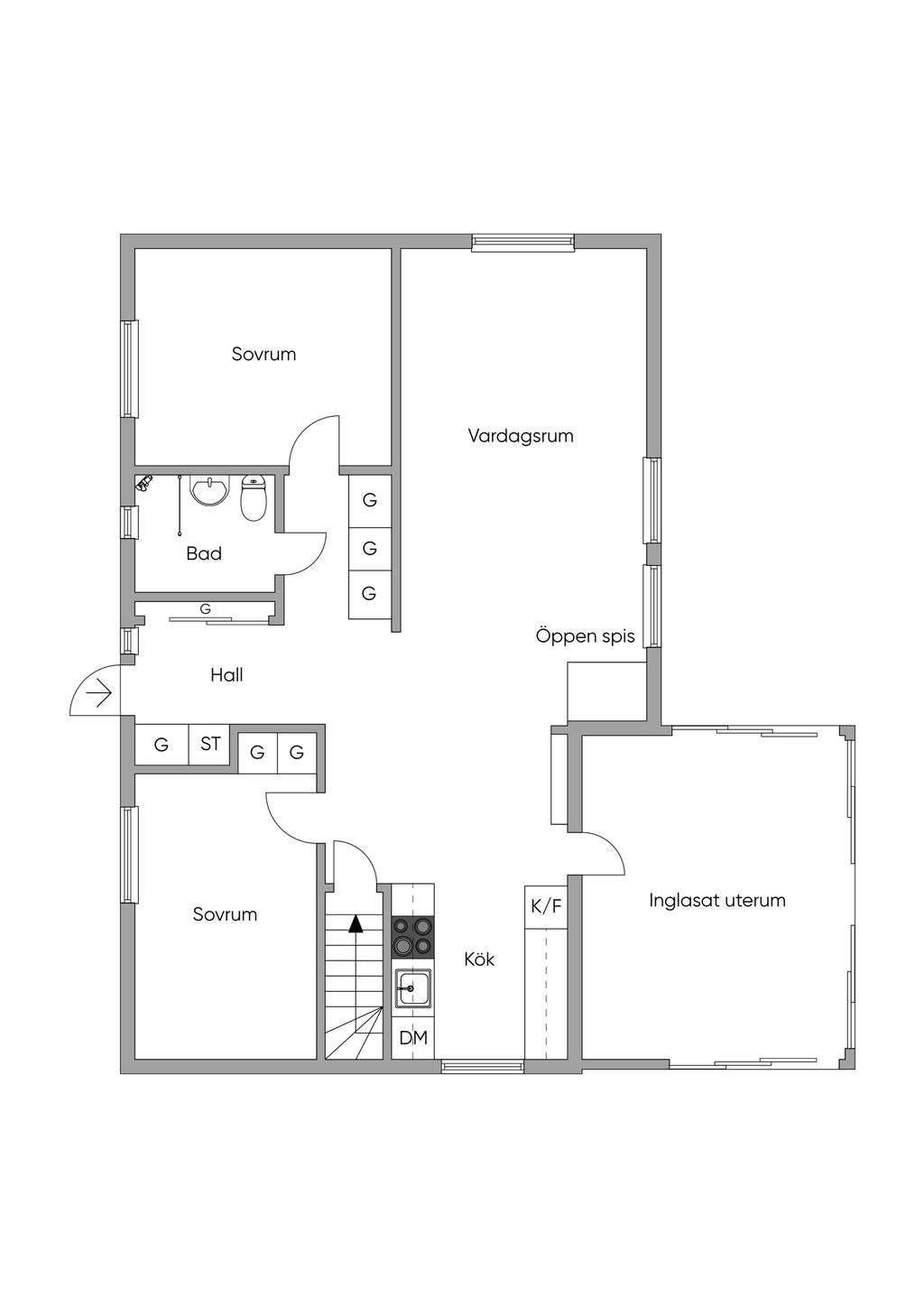 Planritning entré