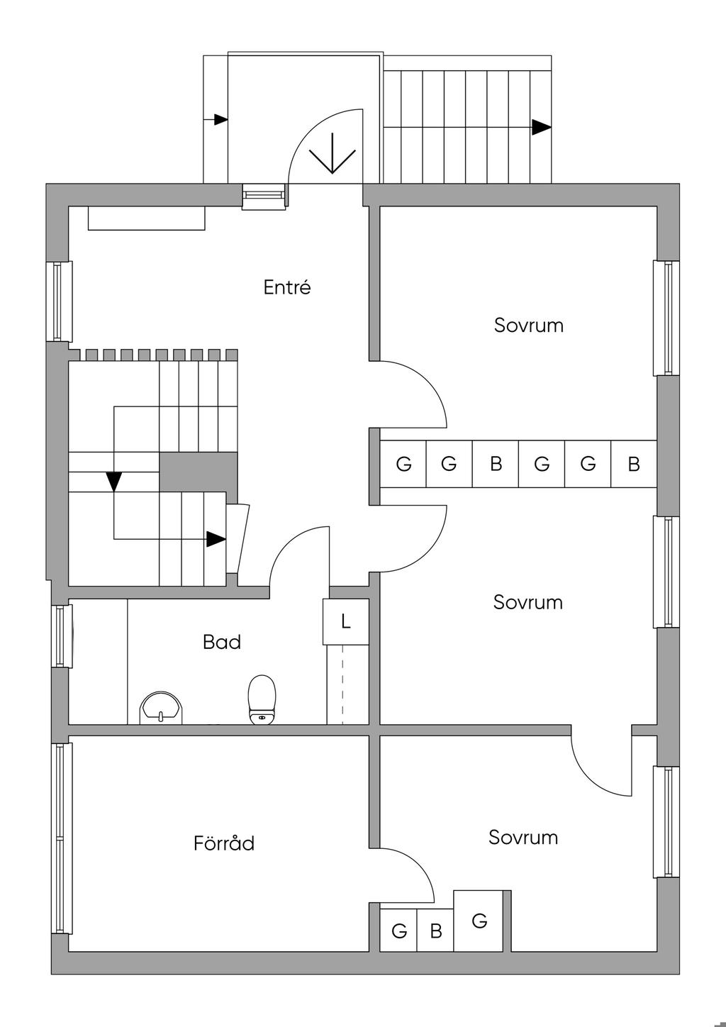 Planlösning entréplan