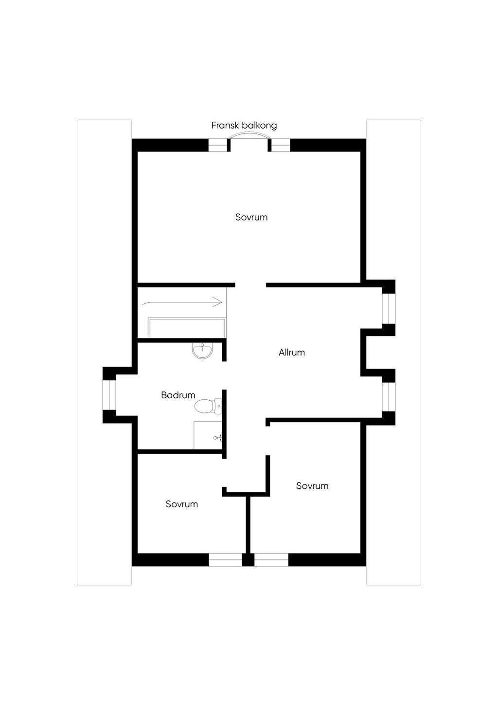 Planlösning övre plan