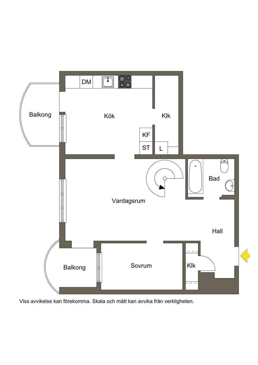 Planritning  entréplan (vån 6)
