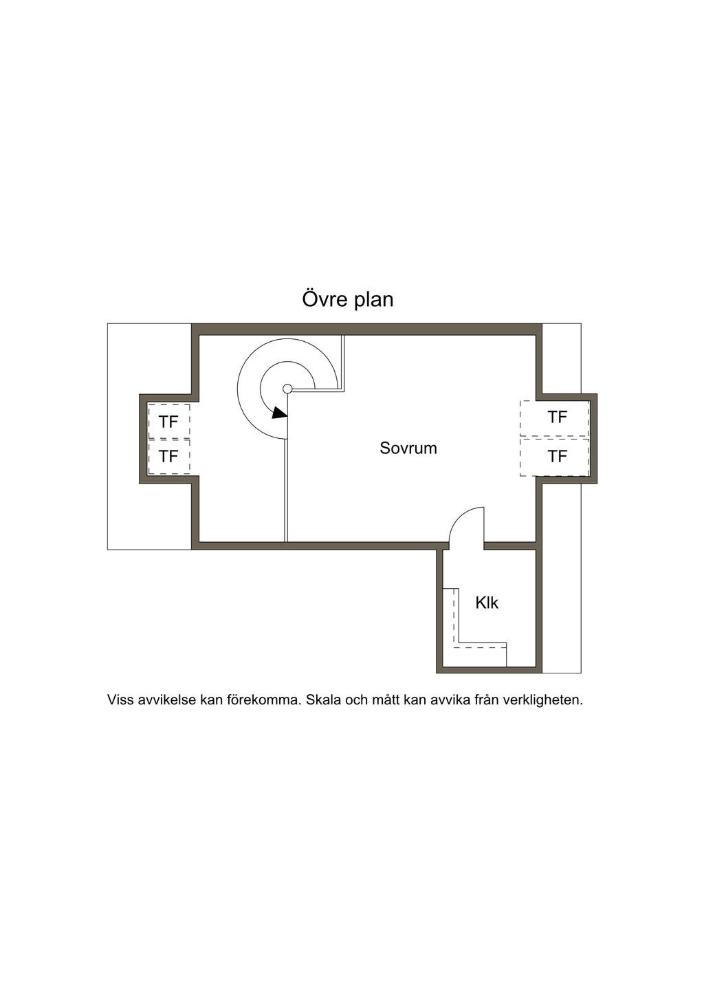 Planritning övre plan (vån 7)