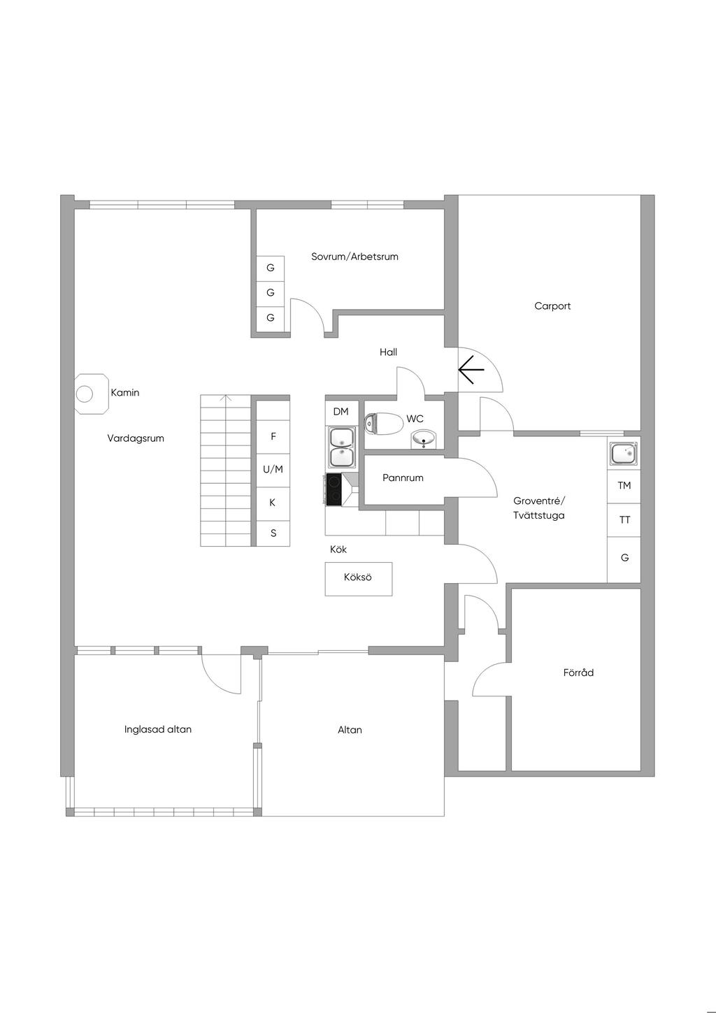 Planritning entréplan