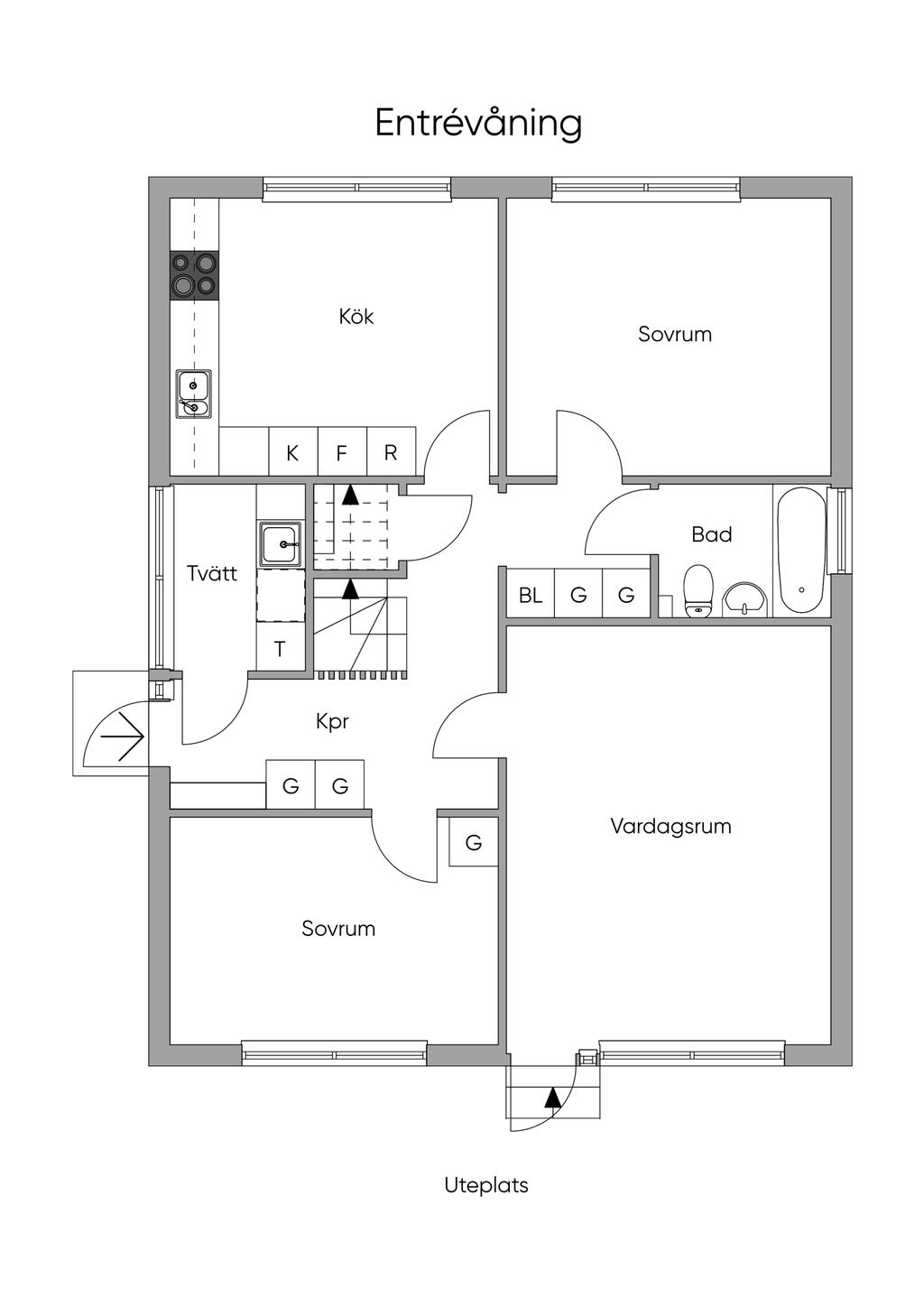 Planlösning entréplan