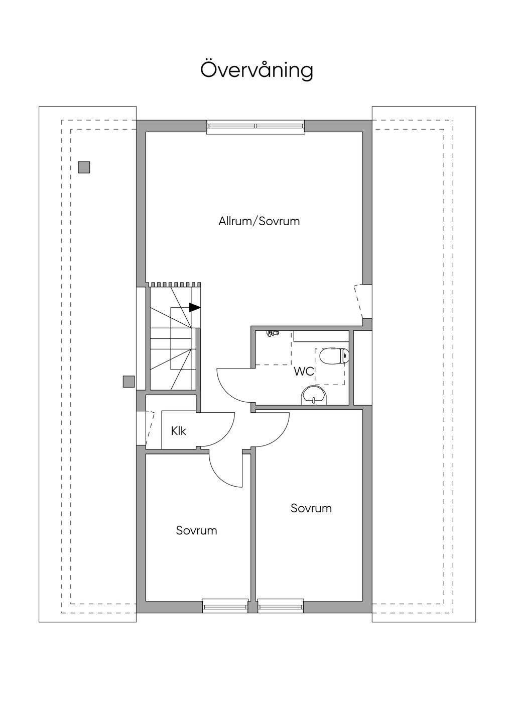 Planlösning övre plan