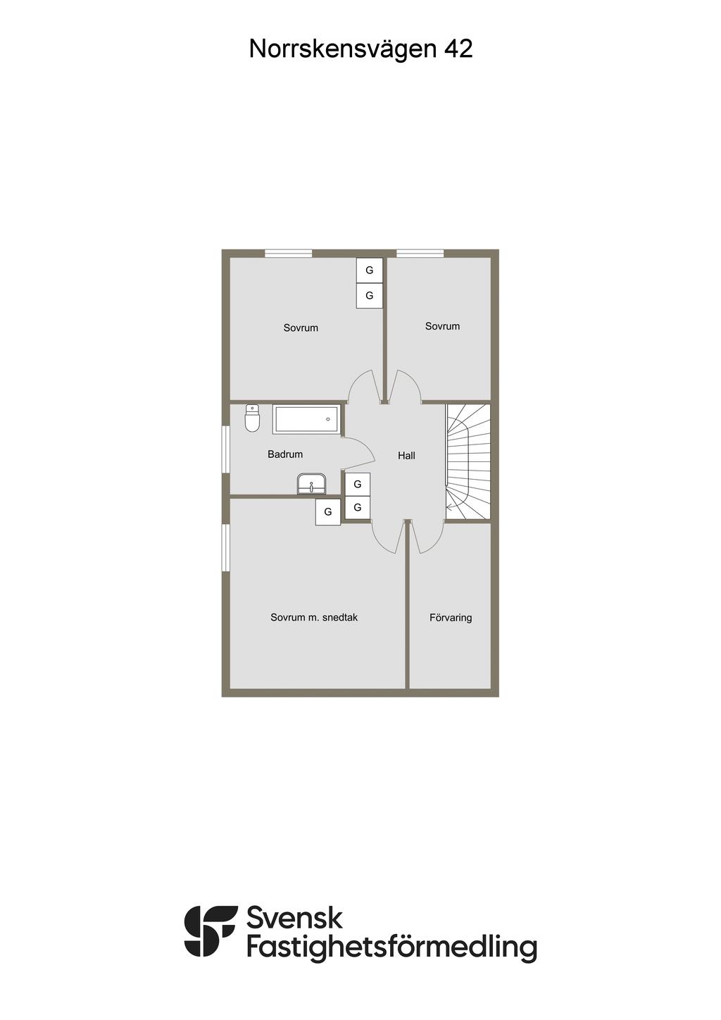 Planlösning övre plan