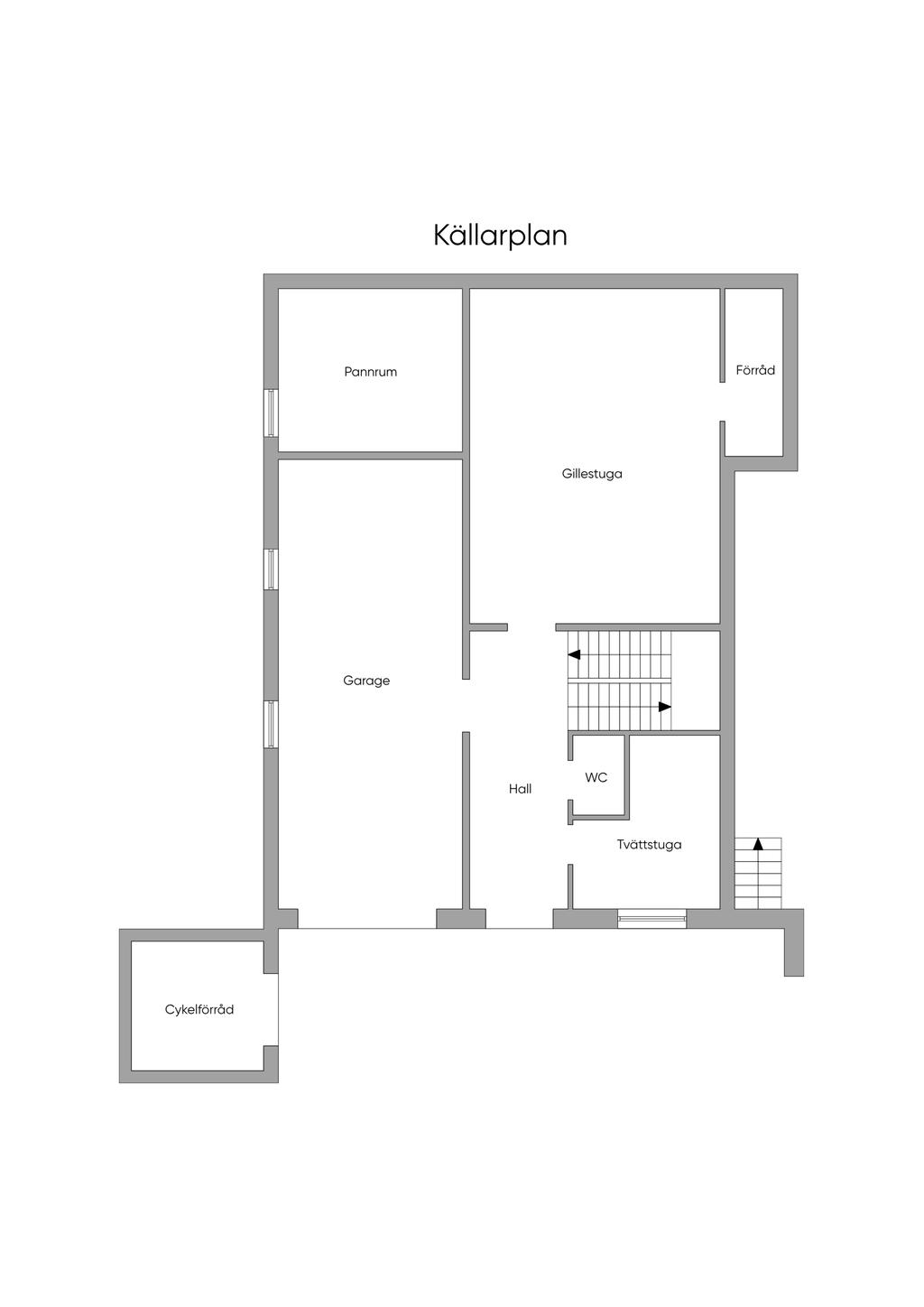 Planritning souterrängvåning