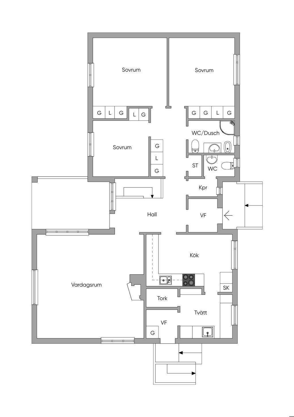 Planlösning entréplan