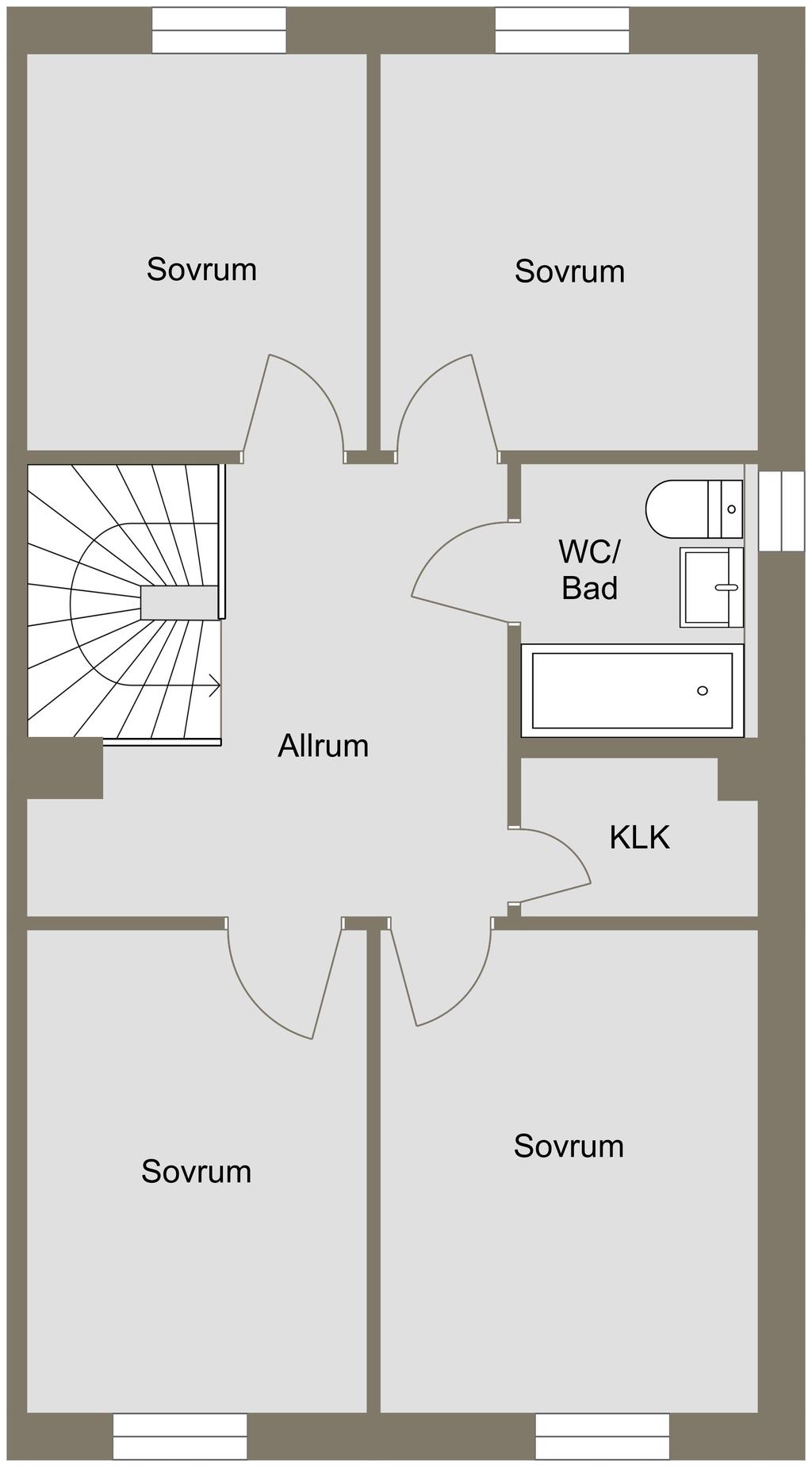 alternativ planlösning övre plan