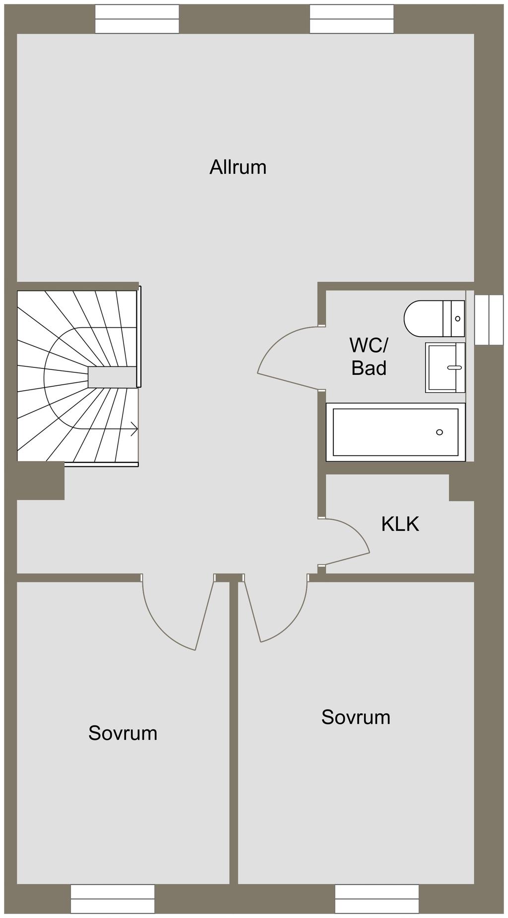 Planlösning övre plan