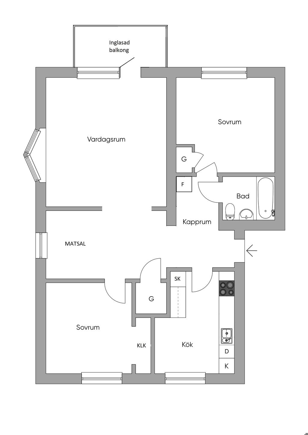Nuvarande planlösning