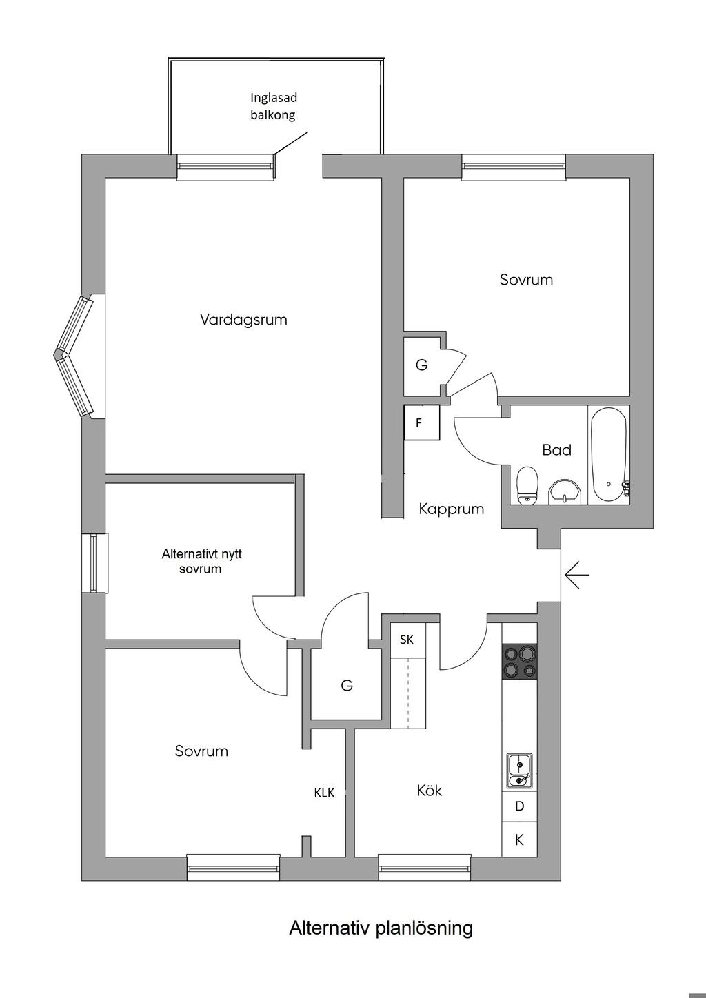 Alternativ planlösning