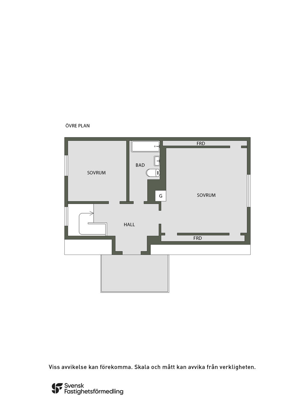 Planlösning Övre plan
