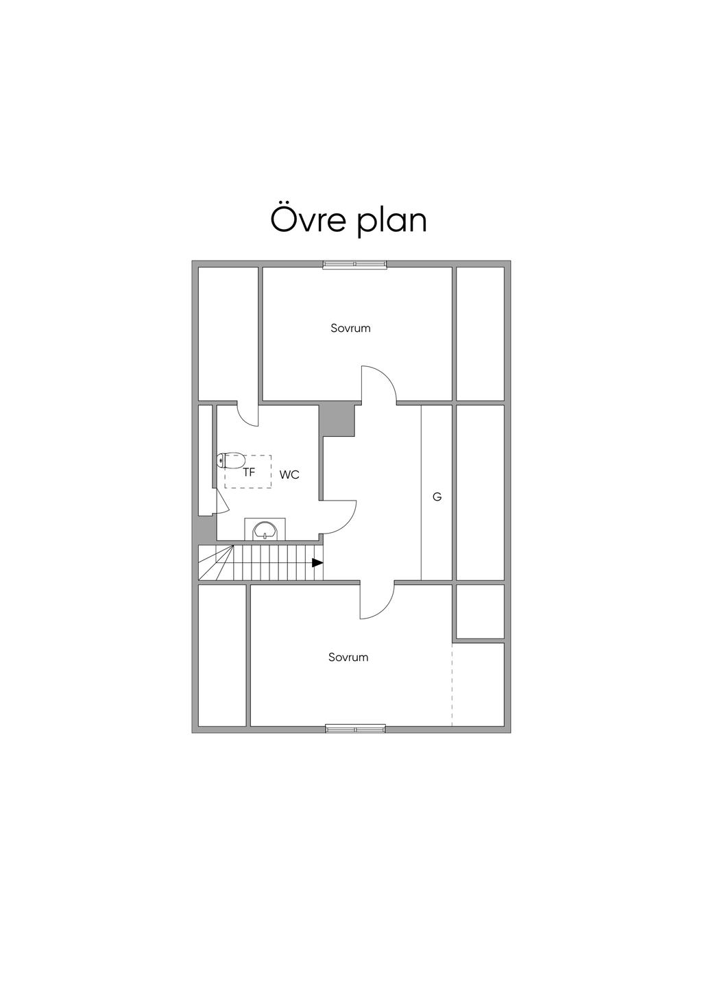 Planlösning övre plan