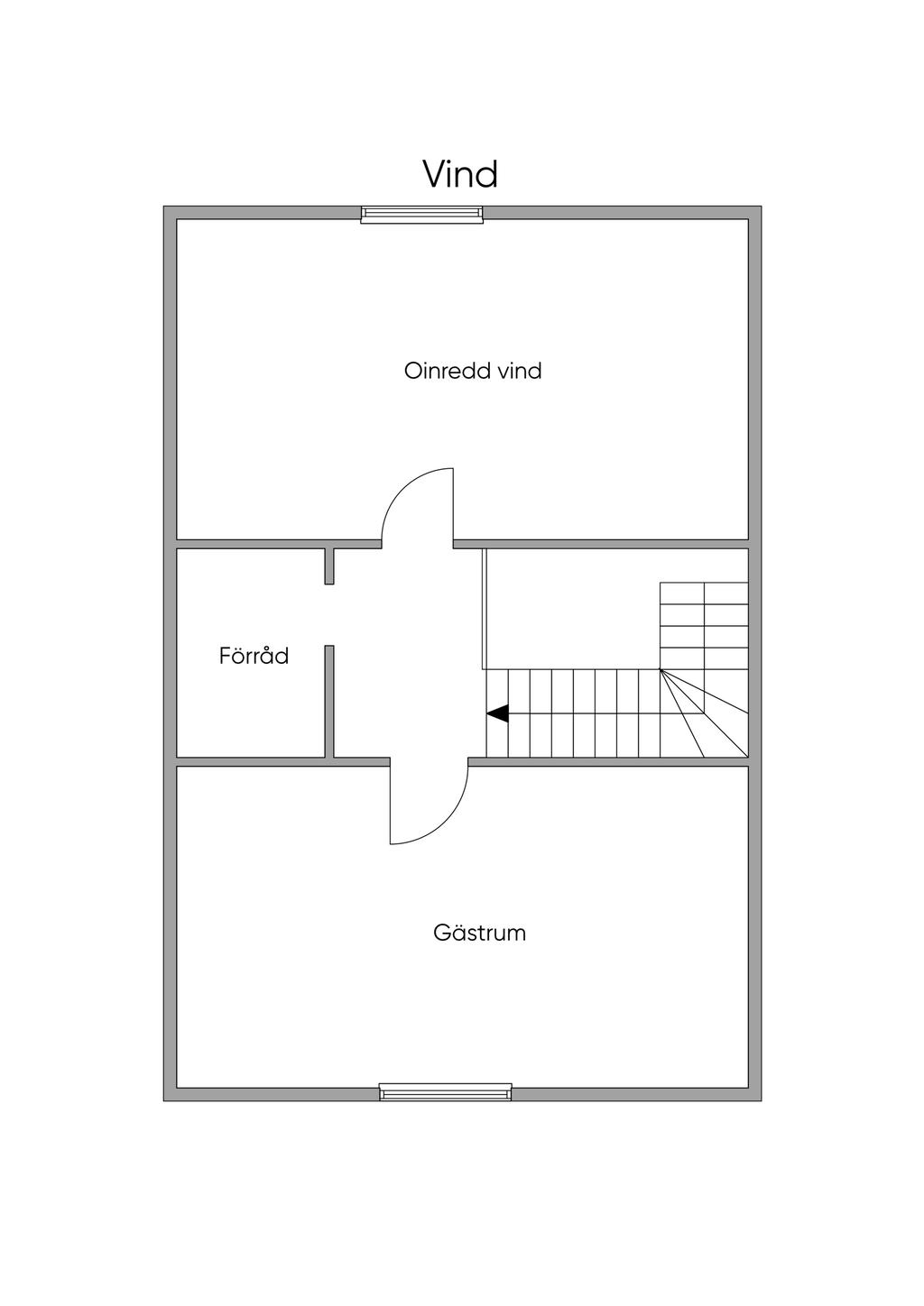 Planlösning övre plan