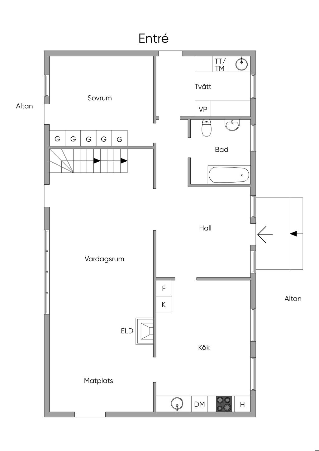 Planlösning entréplan