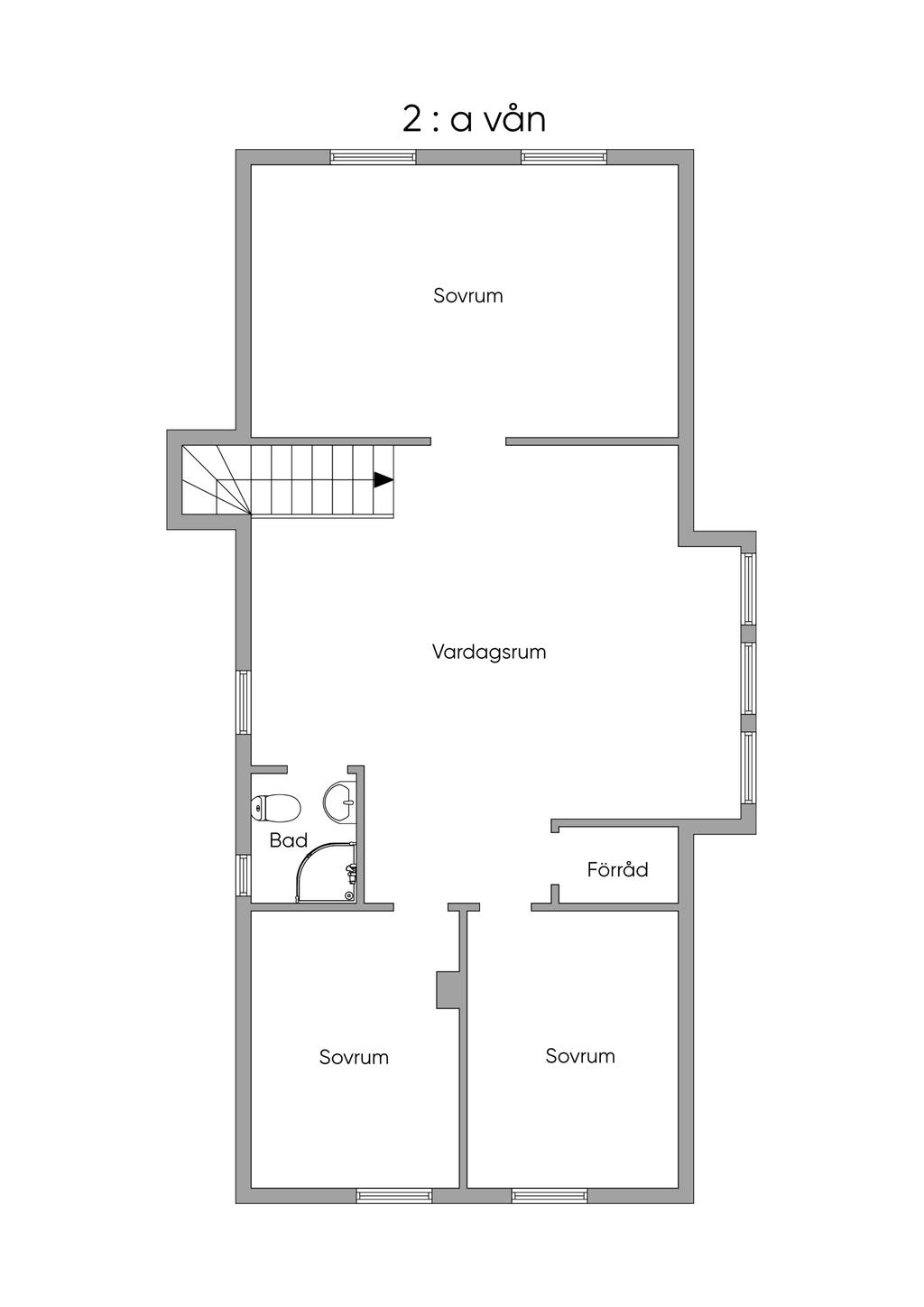 Planlösning övre plan