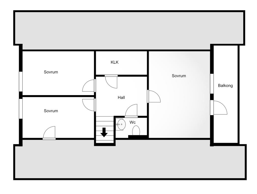 Planlösning Övre plan