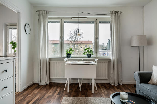 Plats för matbord i rum