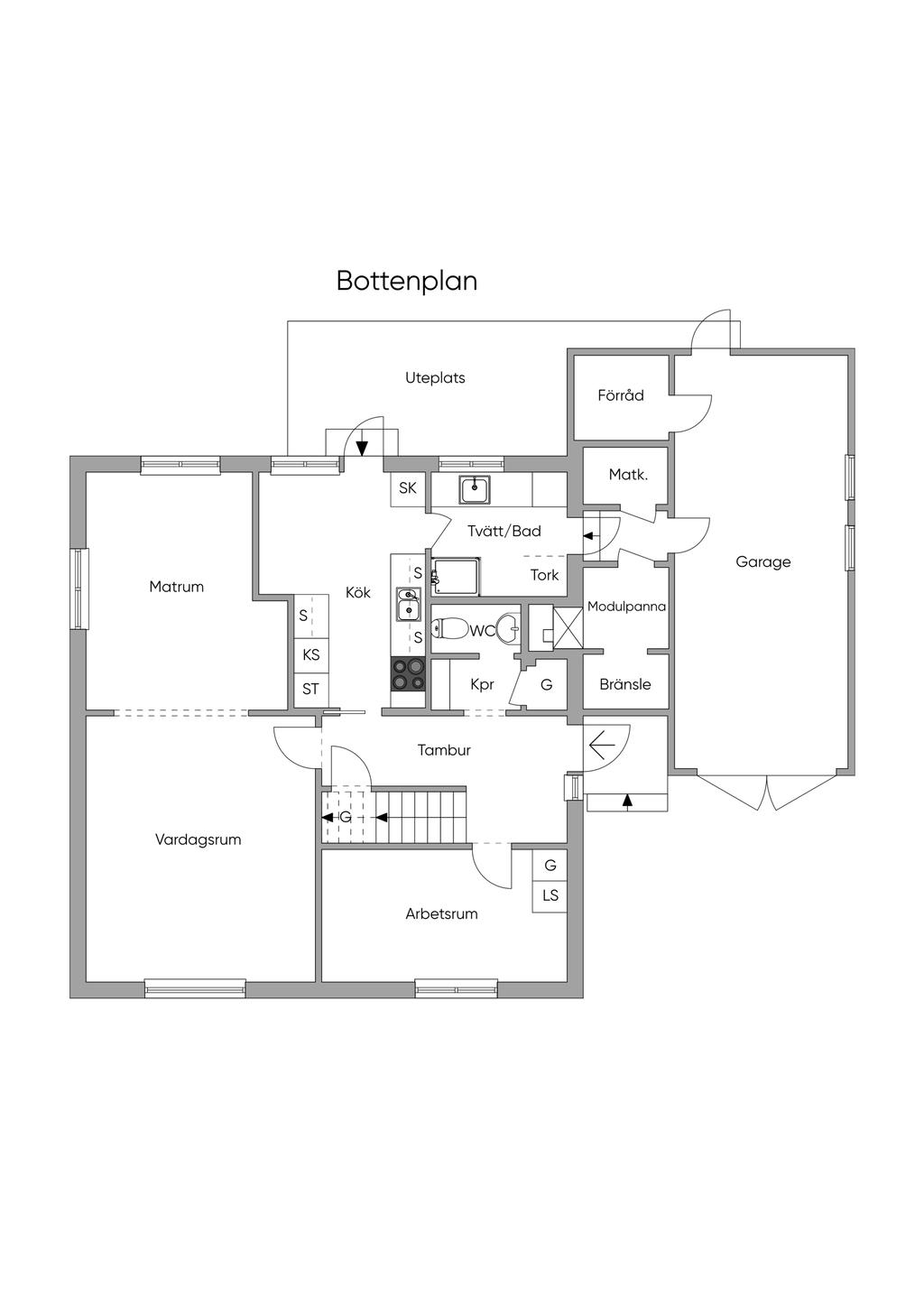 Planlösning bottenplan