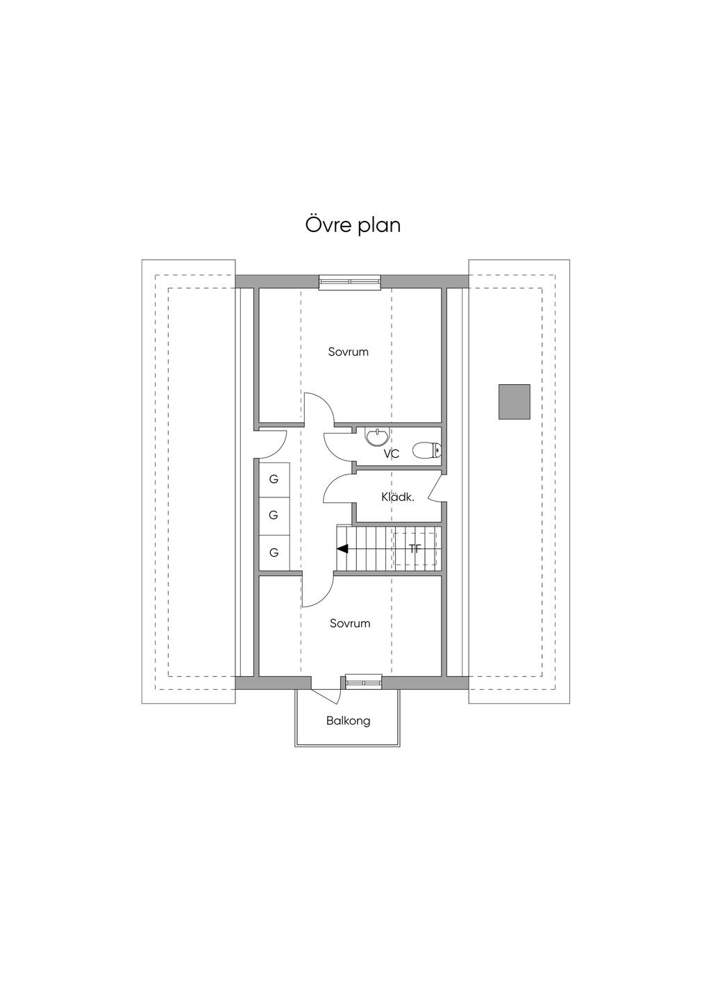 Planlösning övre plan
