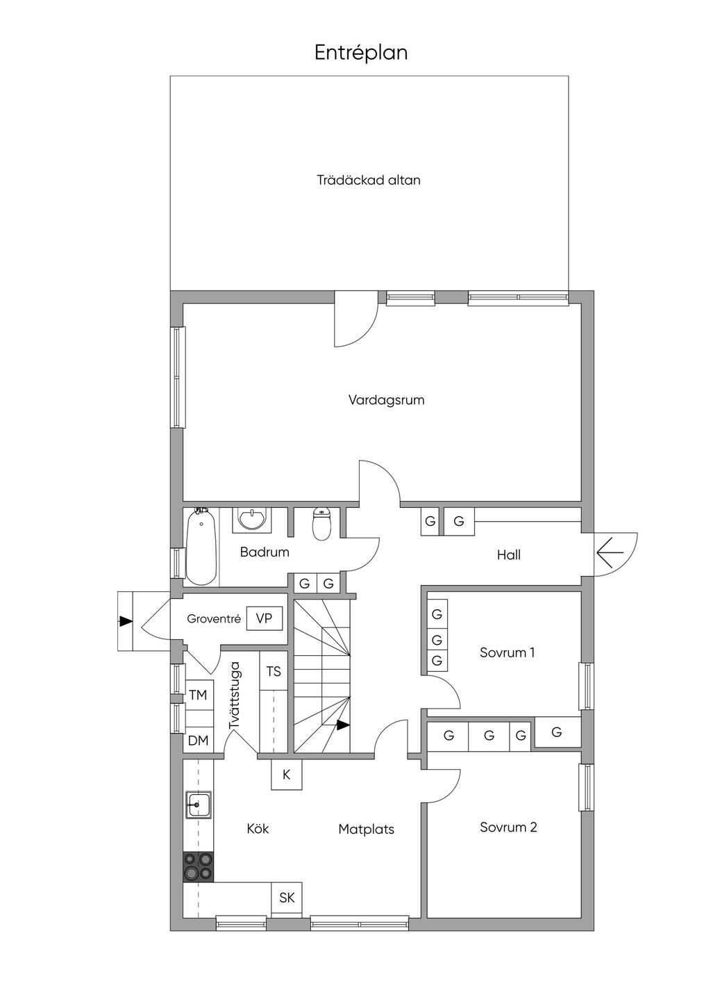 Planritning - Entréplan