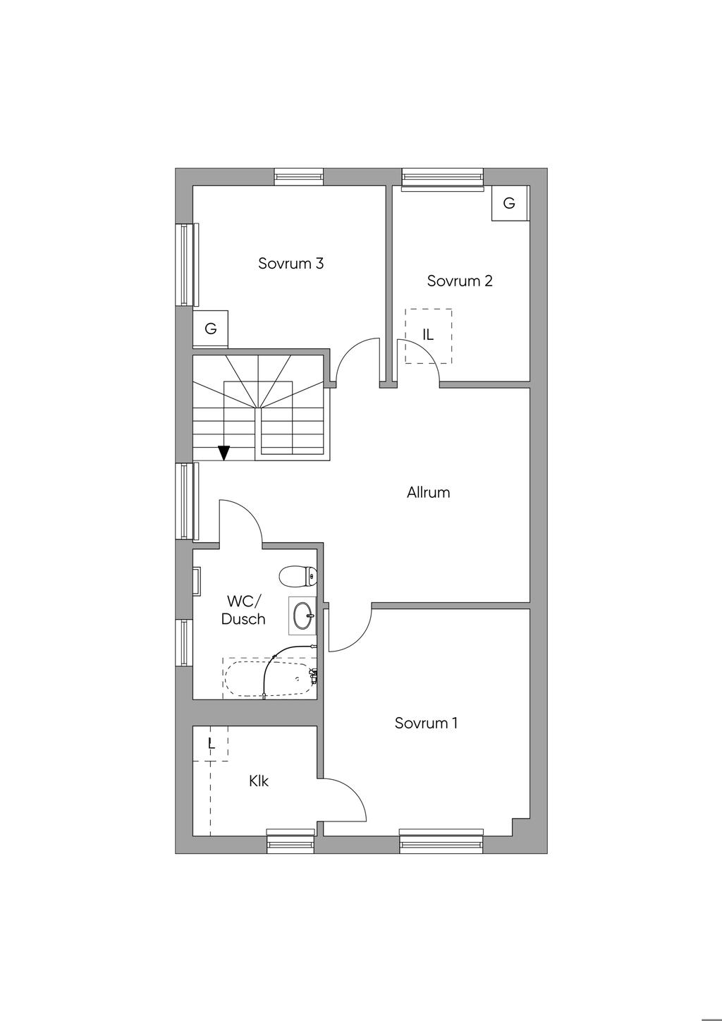 övre plan 