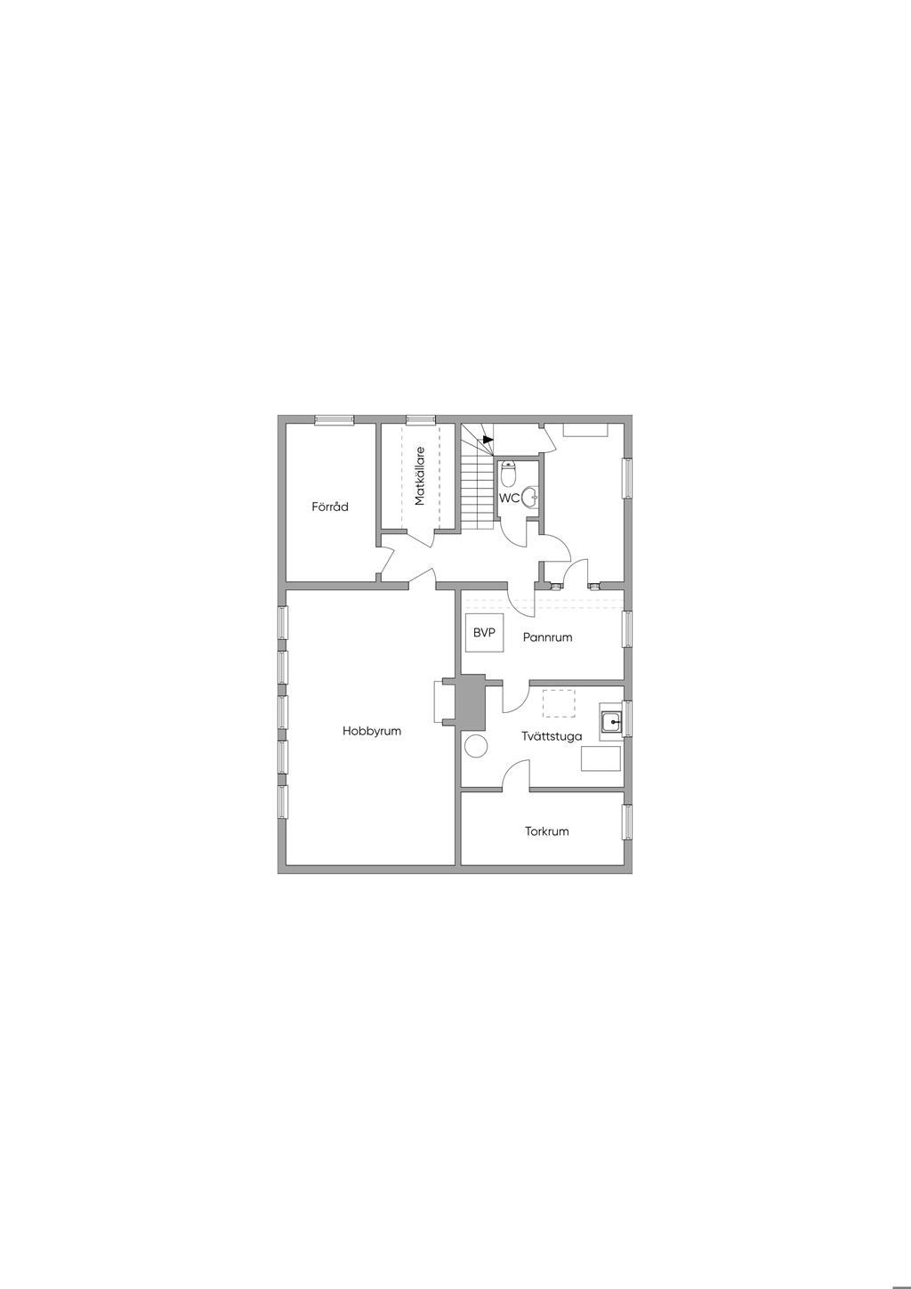 Planritning källarplan