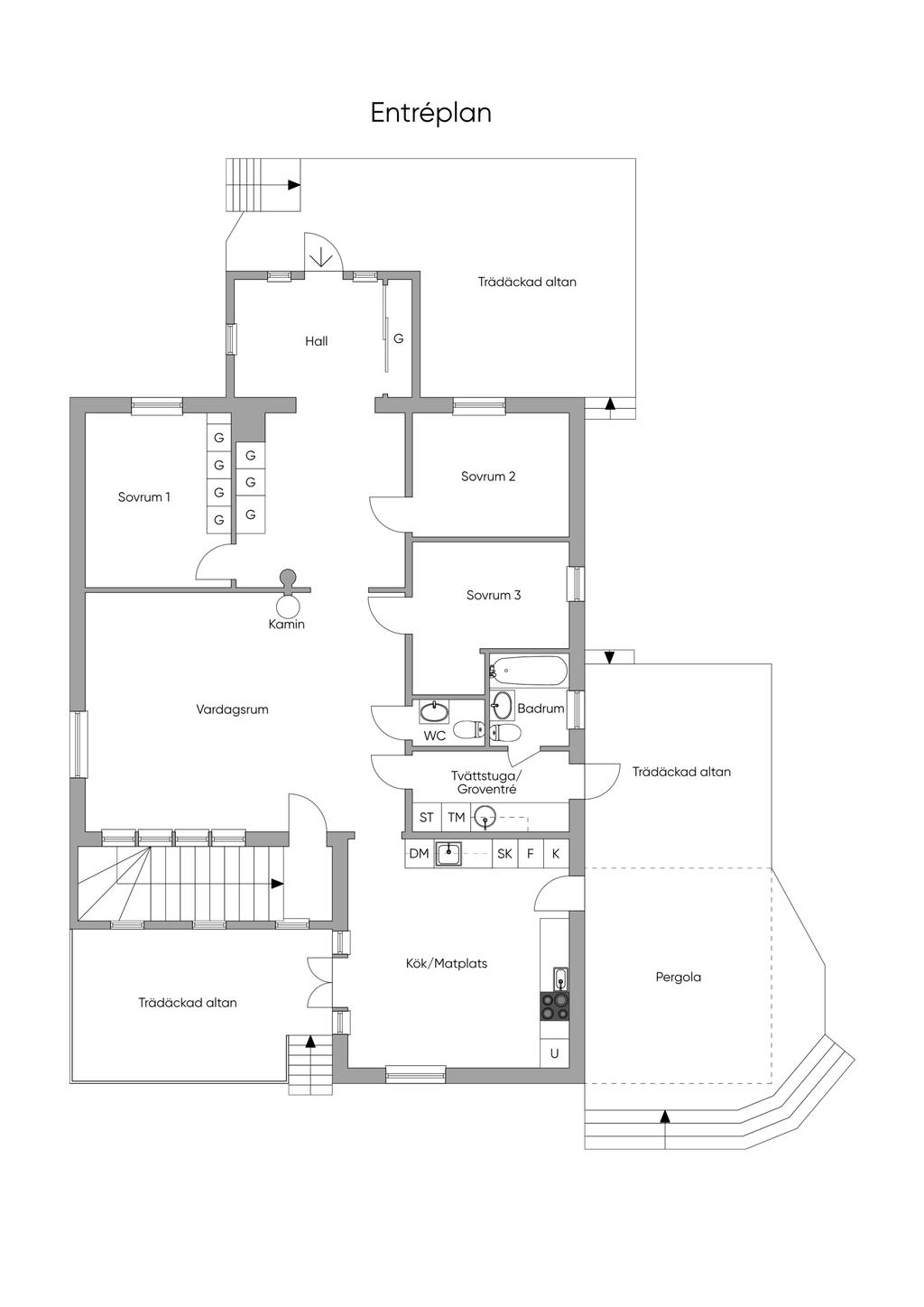 Planritning - Entréplan 