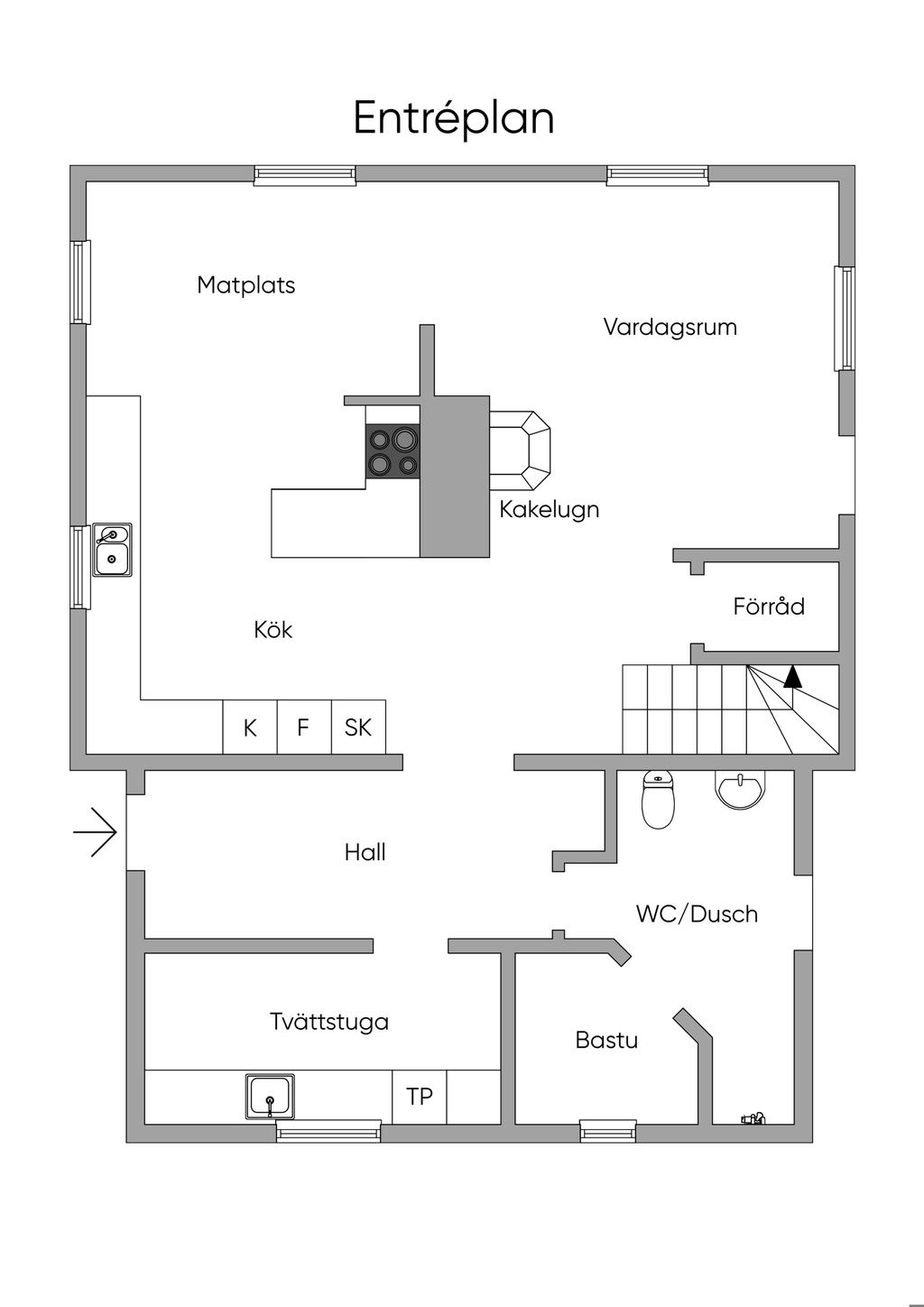 Planlösning entréplan