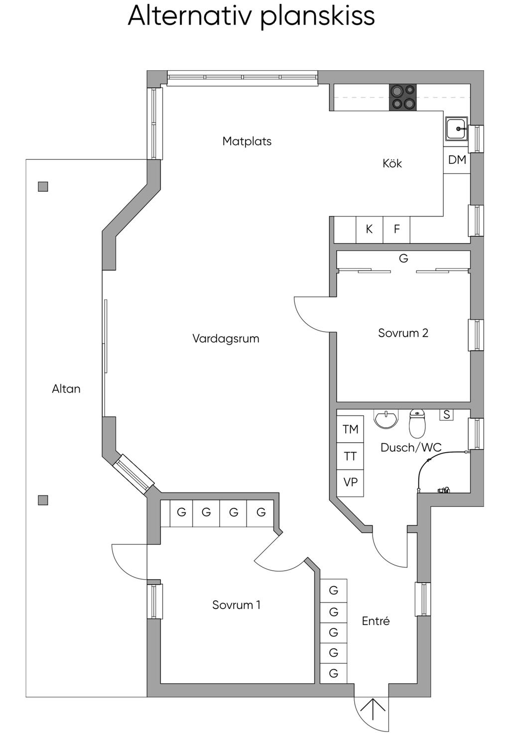 Alternativ planskiss