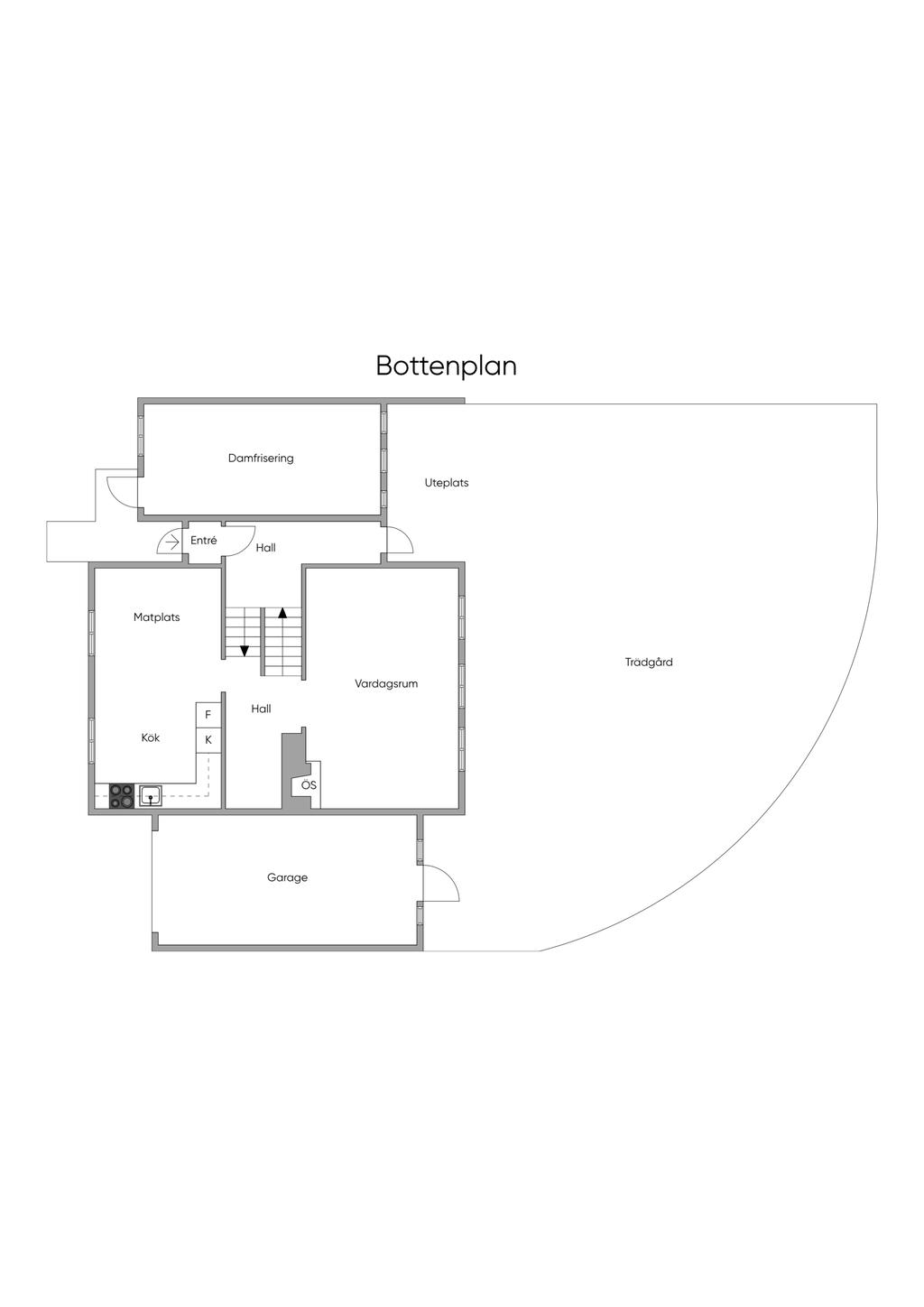 Planlösning bottenplan