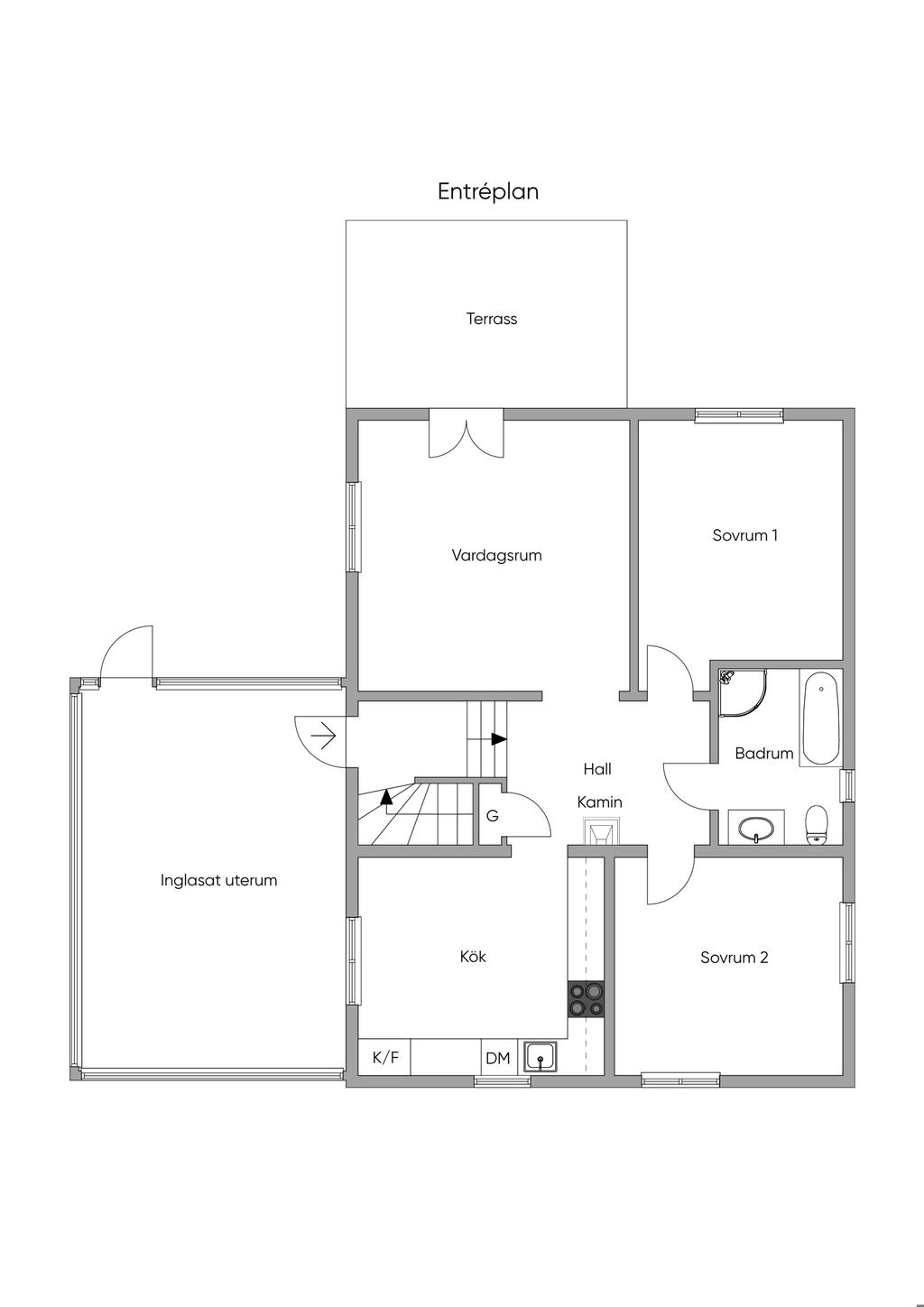 Planlösning Entréplan 2D