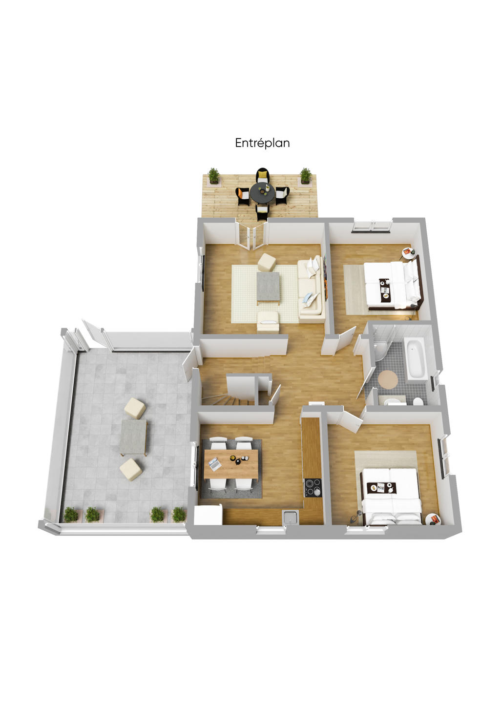 Planlösning Entréplan 3D