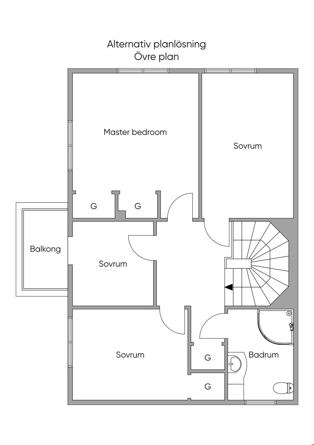 Alternativ Planskiss, Övre Plan 2D