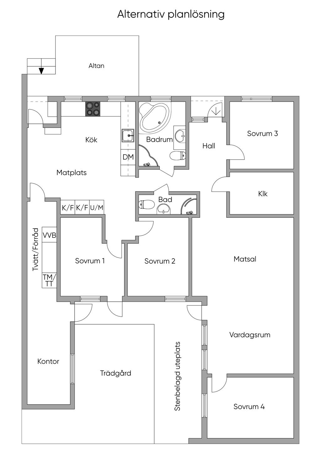 Alternativ planlösning