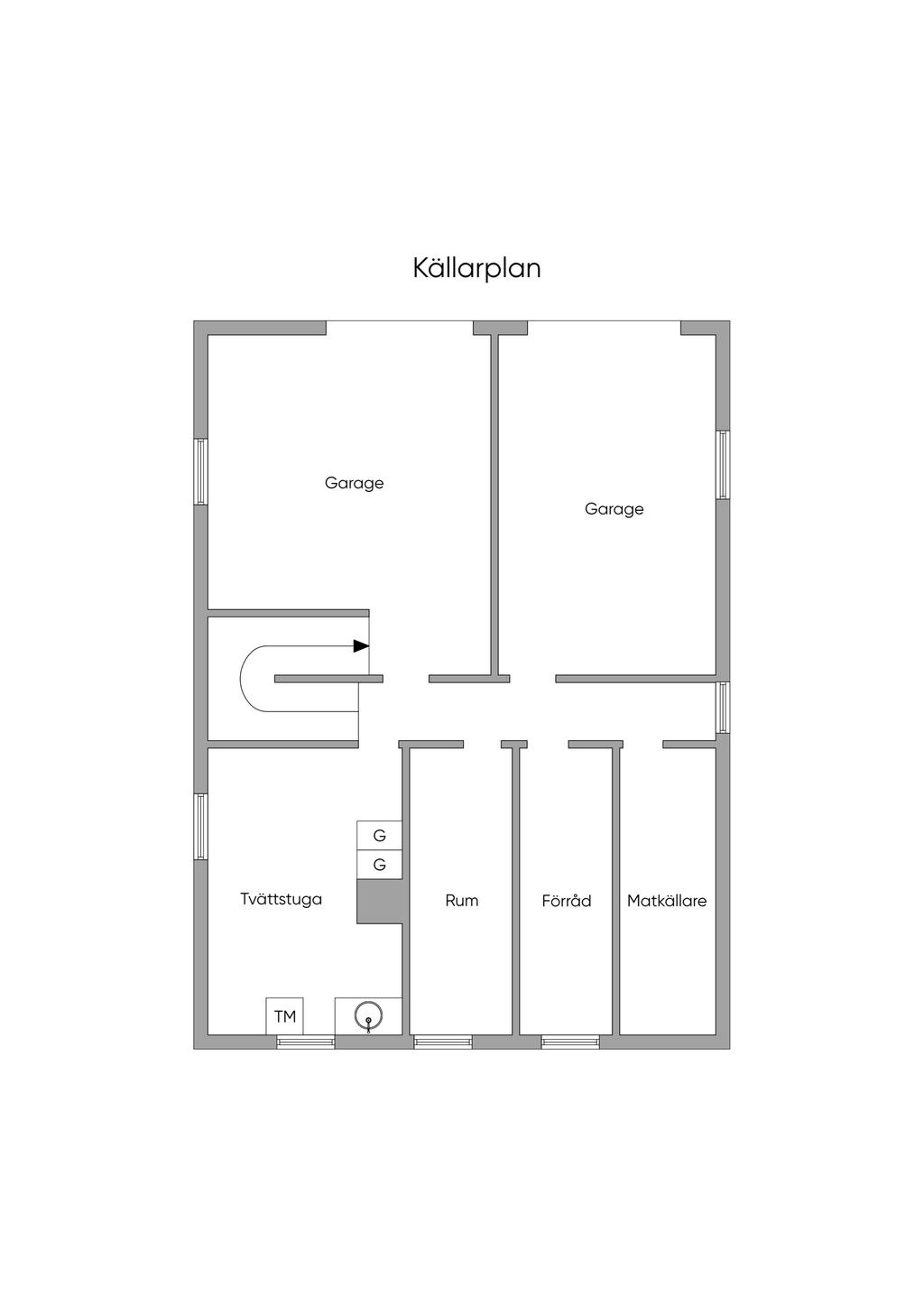 Planlösning, källarplan