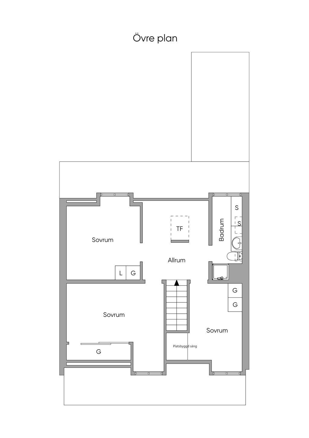 Planlösning övre plan