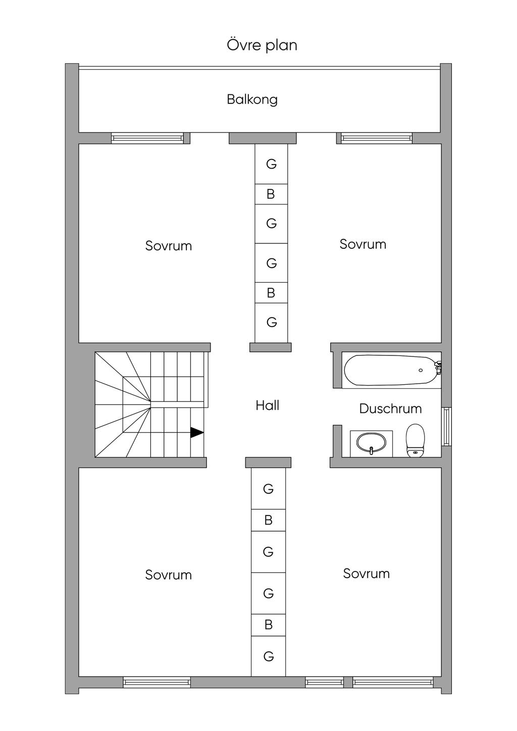 Planskiss Övre Plan, 2D