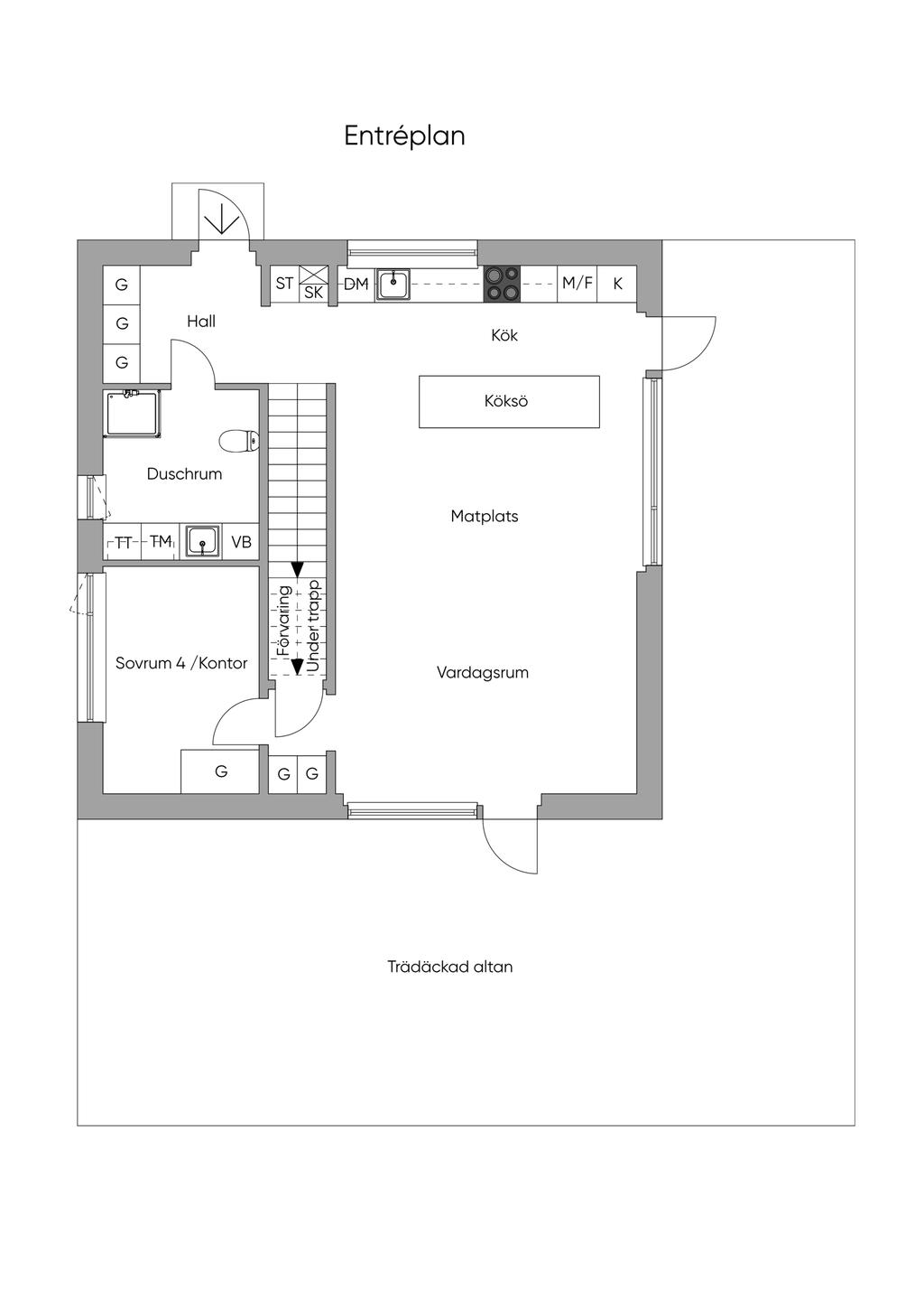Planritning Entréplan