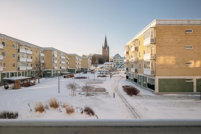 Med en fin utsikt mot väster och domkyrkan i bakgrunden