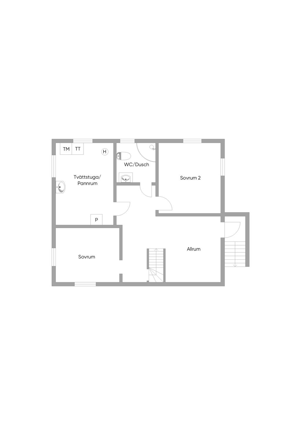 Alternativ planlösning källarplan