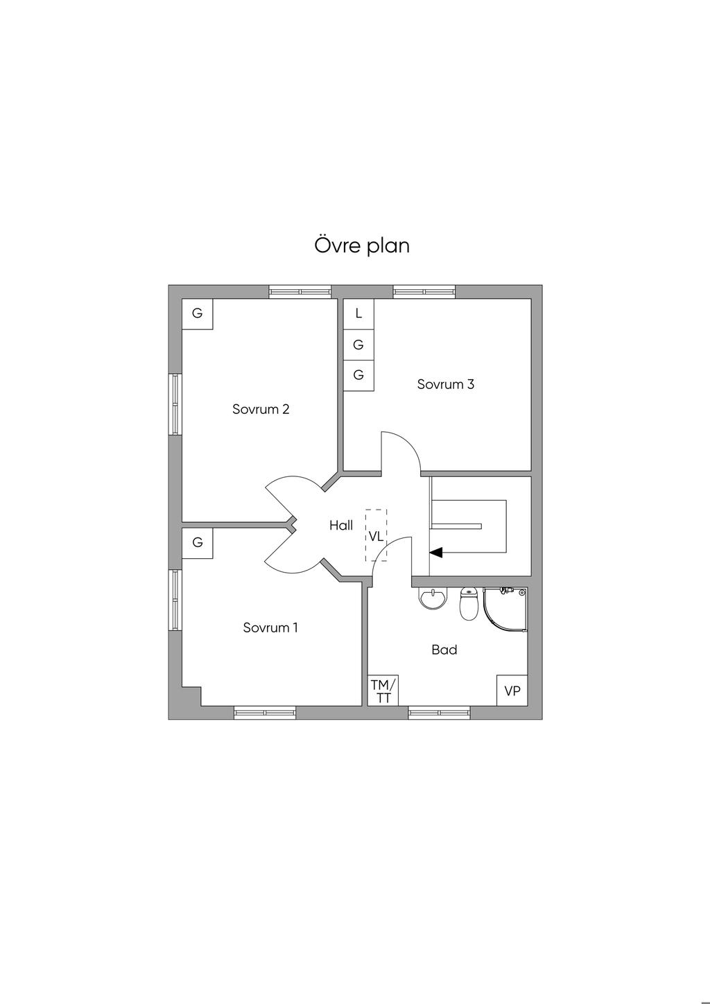 Övre plan, skiss