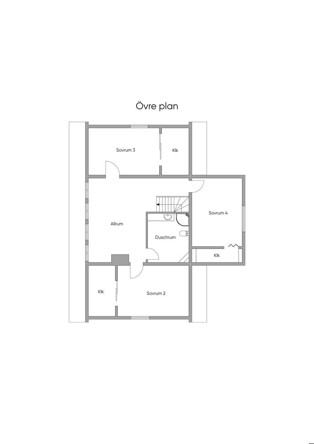Övre plan, skiss
