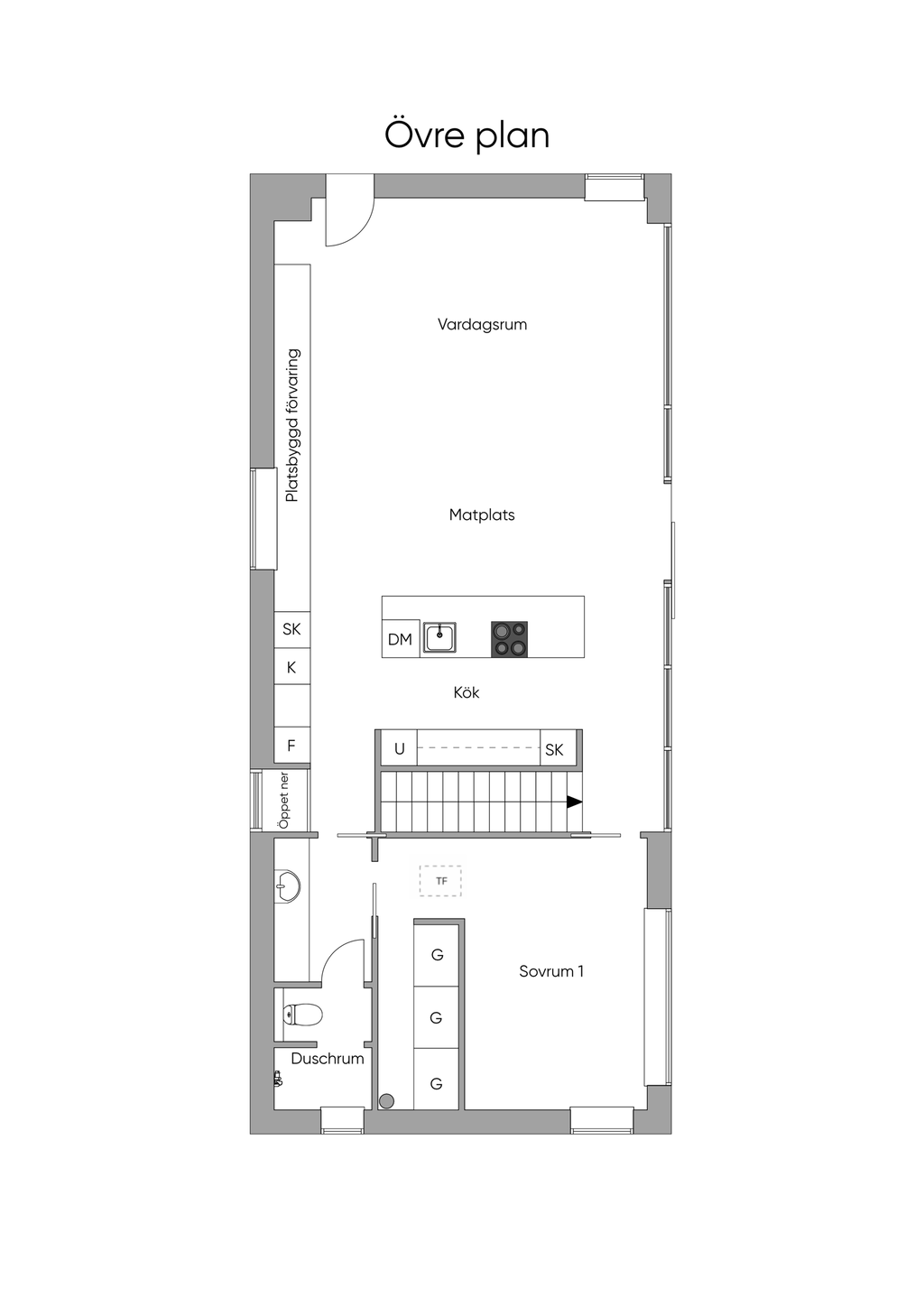 Planritning - Övre plan