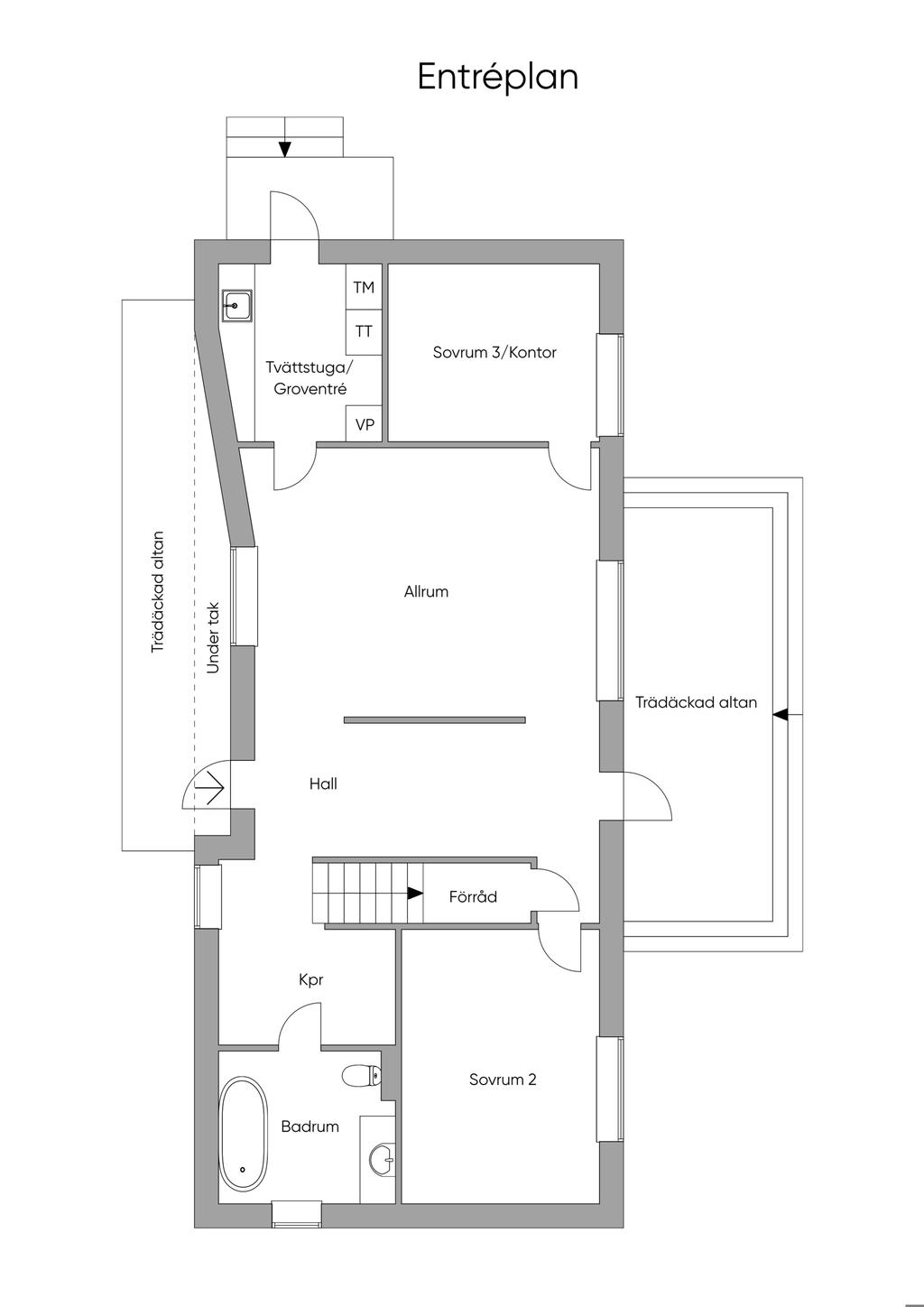 Planritning - Entréplan 
