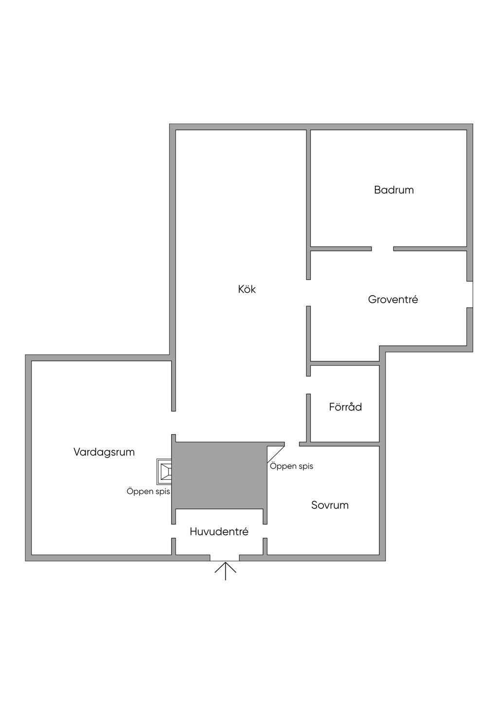 Planritning bostadshus
